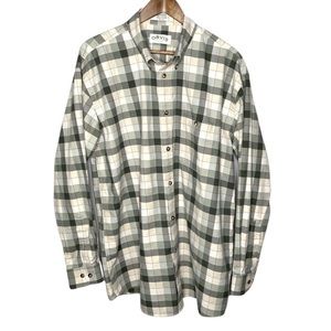Orvis Cotton Button Down Shirt Size XL Tall